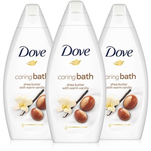 Dove Caring Bath Body Wash Moisturising Cream Shea Butter With Vanilla, 3x720ml