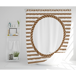 Rope Border Shower Curtain