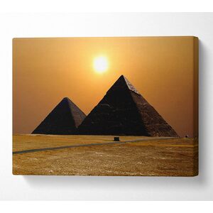 Magic Pyramids Giza Egypt Canvas Print Wall Art