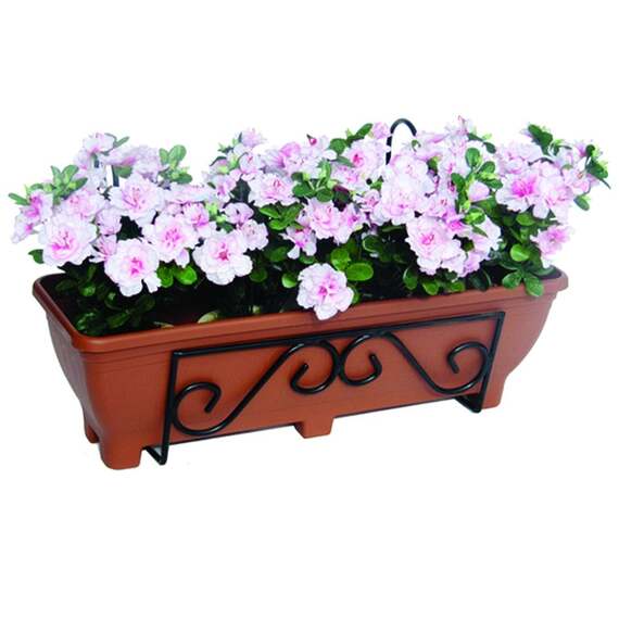Balcony Fence Scrolled Back Planter Holder