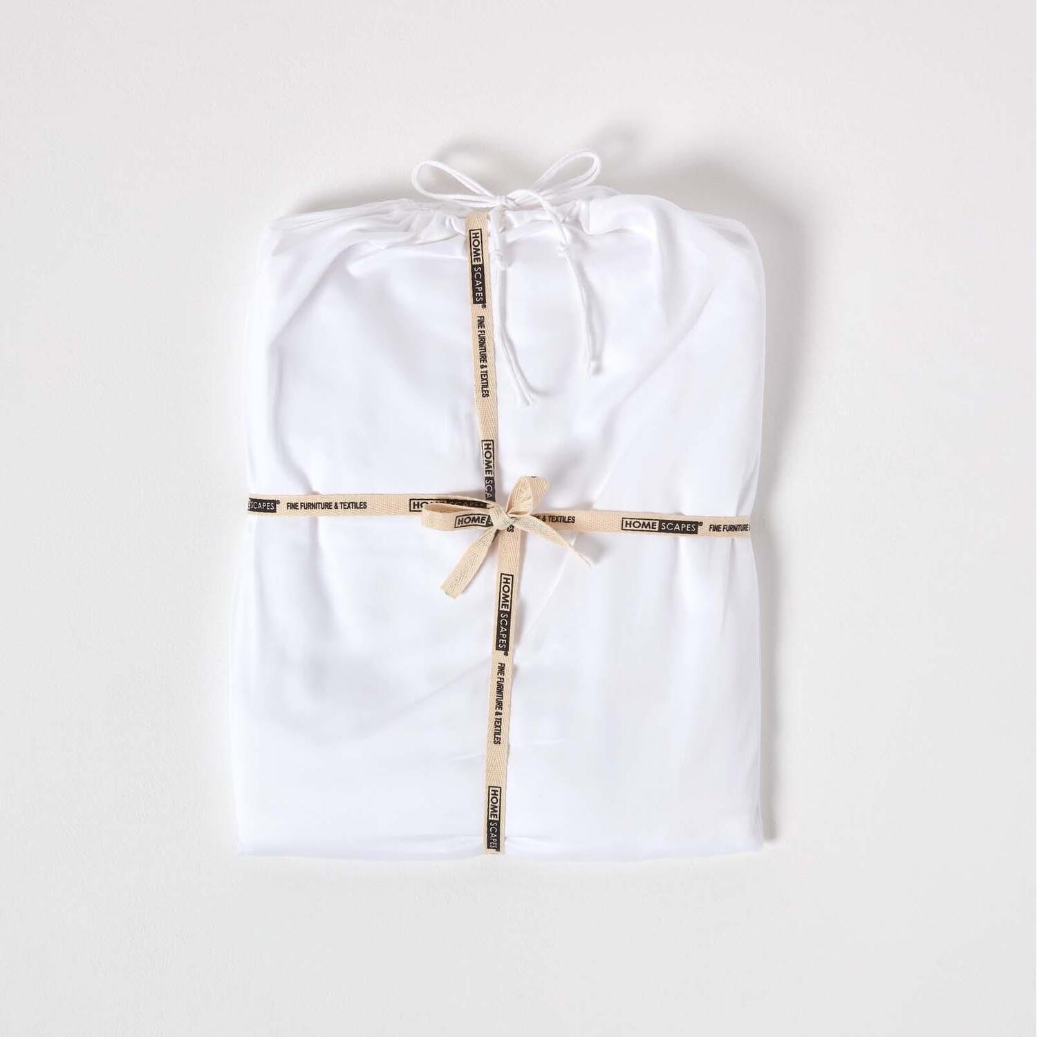 Organic Egyptian Cotton Duvet Cover Set - White Single