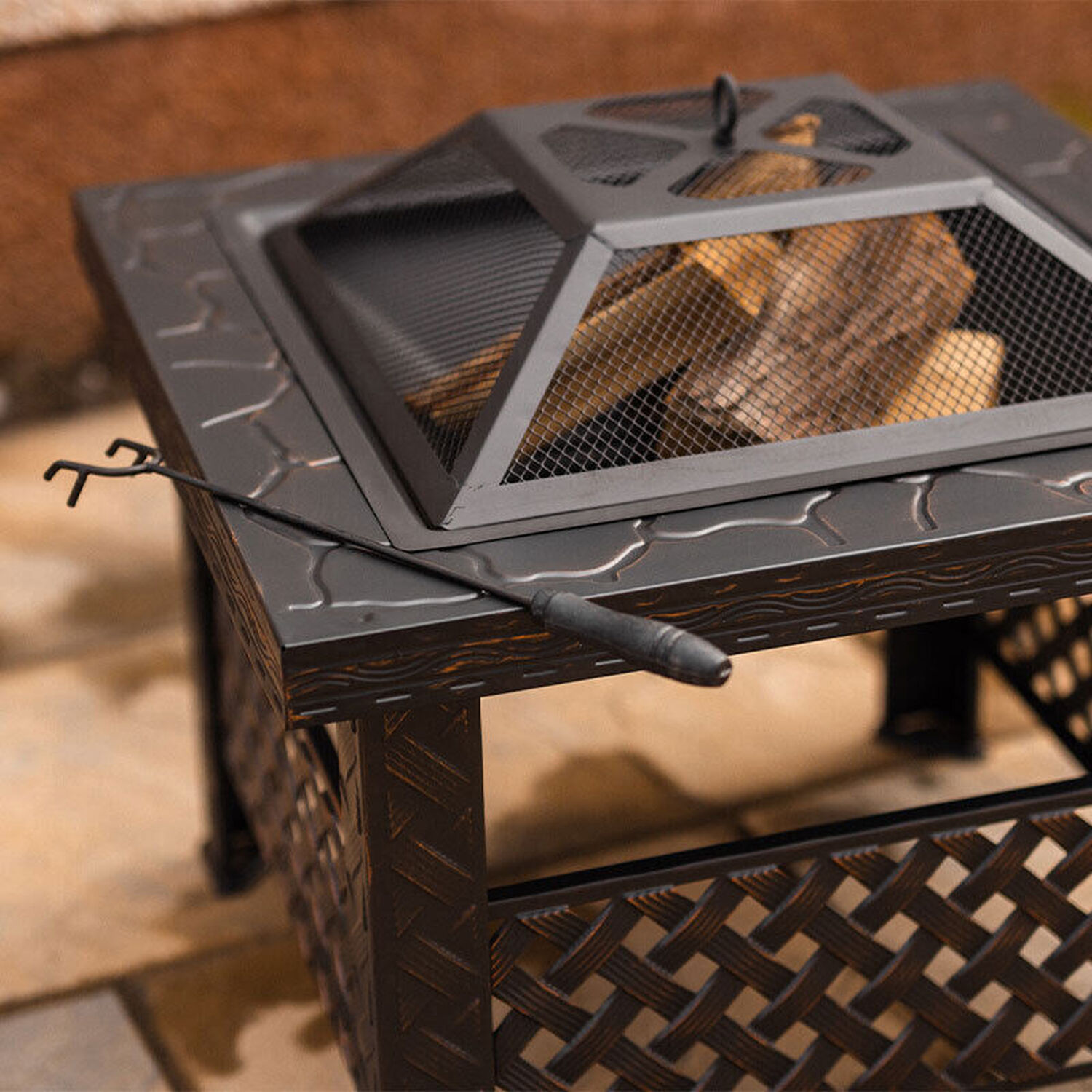 Garden Fire Pit and BBQ  - Bronze-172125