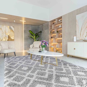Moroccan Berber Shaggy Rugs Living Room Ikat Design