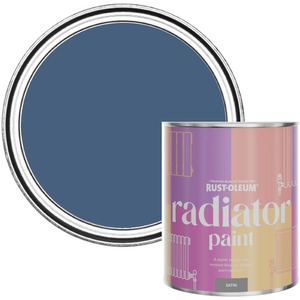 Rust-Oleum Radiator Paint in Satin Finish - Ink Blue 750ml