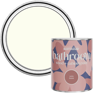 Rust-Oleum Bathroom Wood  Cabinet Paint in Satin Finish - Porcelain 750ml