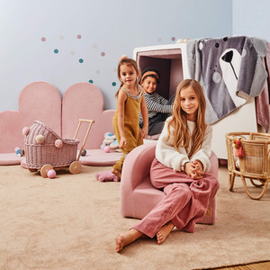 Pink Toddler Velvet Armchair shot 3217464