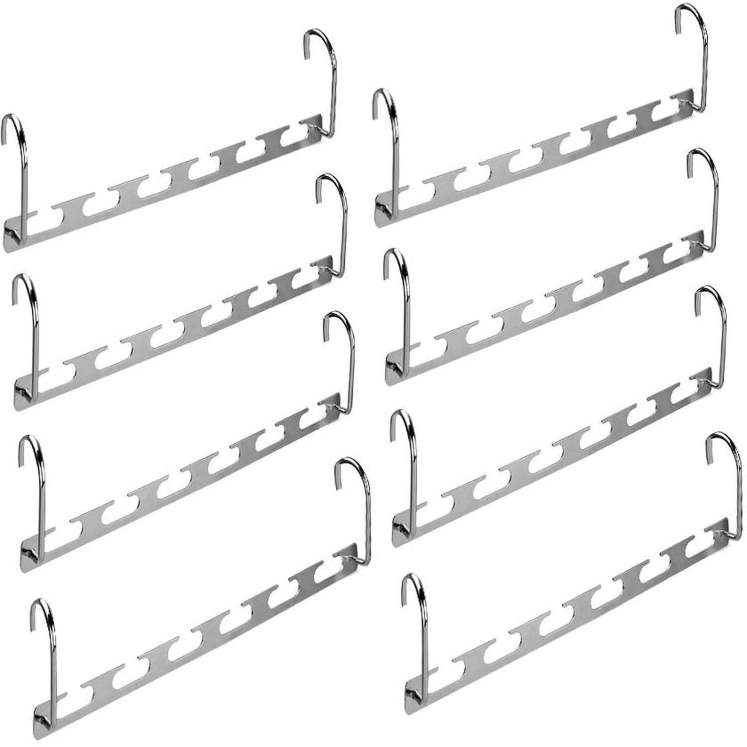 Image of Space Saving Hangers - Set of 8 - Silver