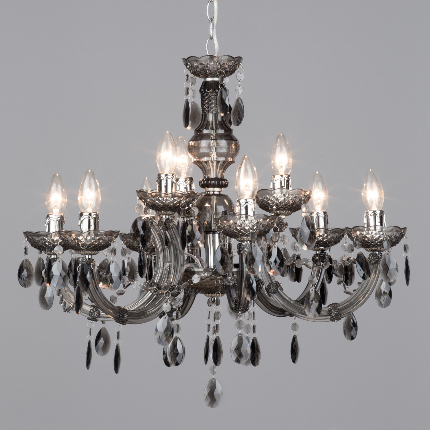 Marie Therese 9 Light Chandelier With Leds - Smoke