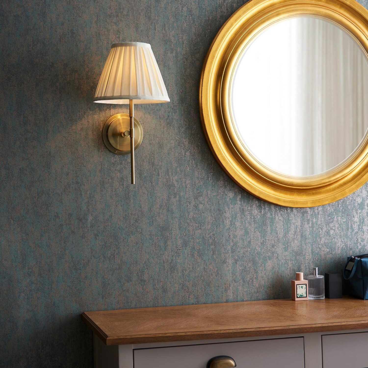 Rennes Fitting Only Wall Lamp Antique Brass Plate - Antique Brass
