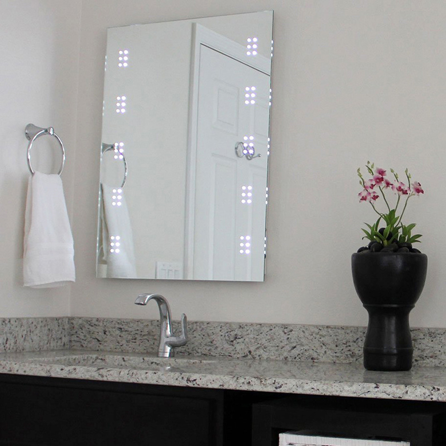 Led Bathroom Makeup Mirror Cabinet - White