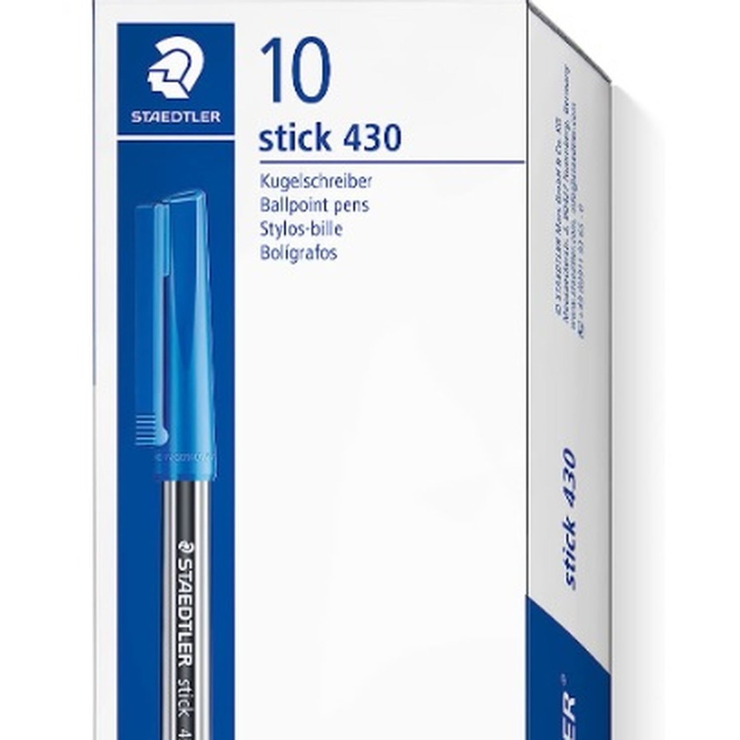 STAEDTLER 430 Stickpen Kugelschreiber – 10er Pack Medium Blau Für Schule, Büro & Alltag
