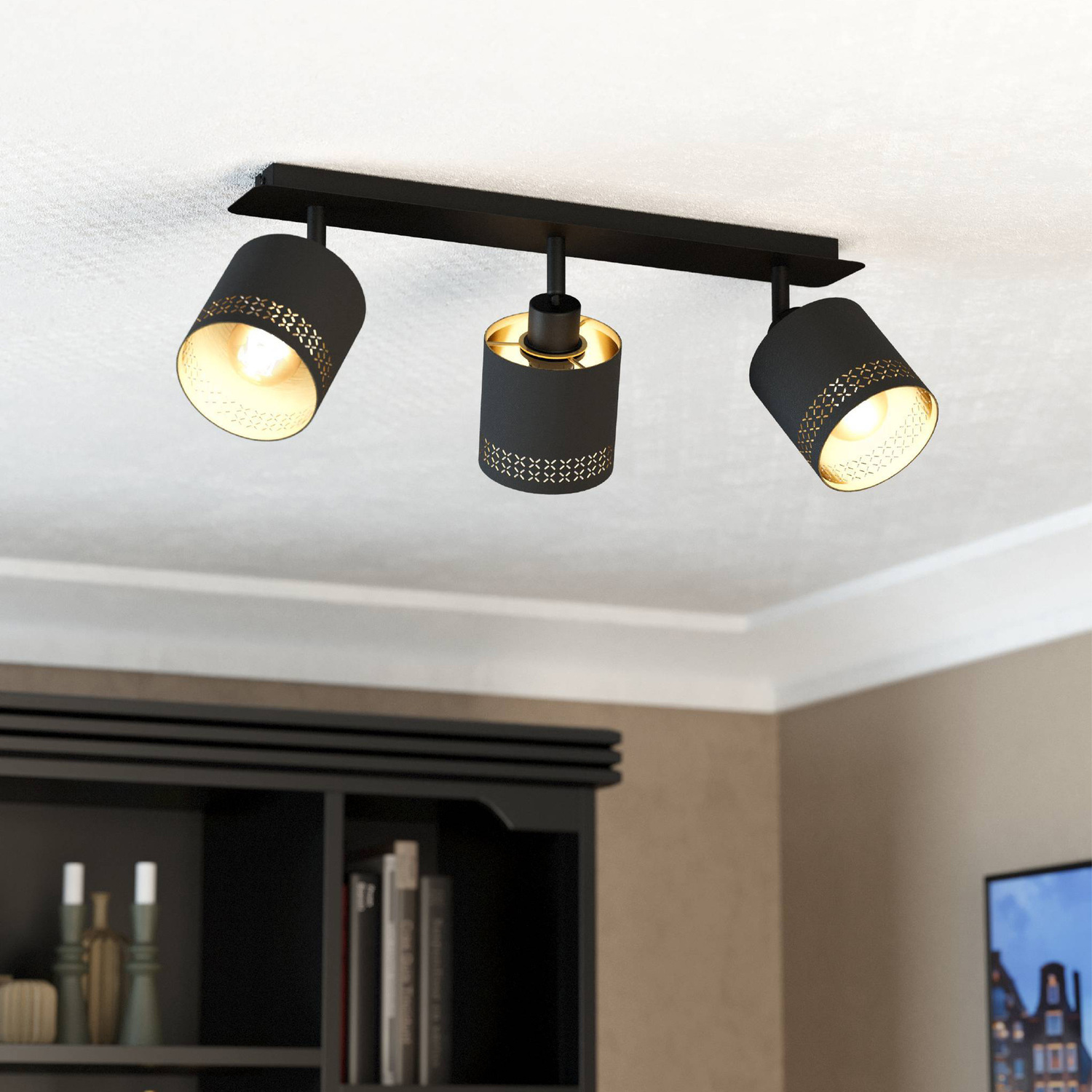 Eglo Esteperra Decorative Blackgold 3-light Spotlight - Black