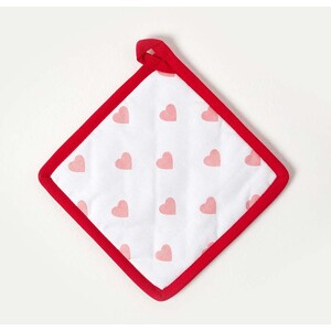 Red Hearts Cotton Pot Holder