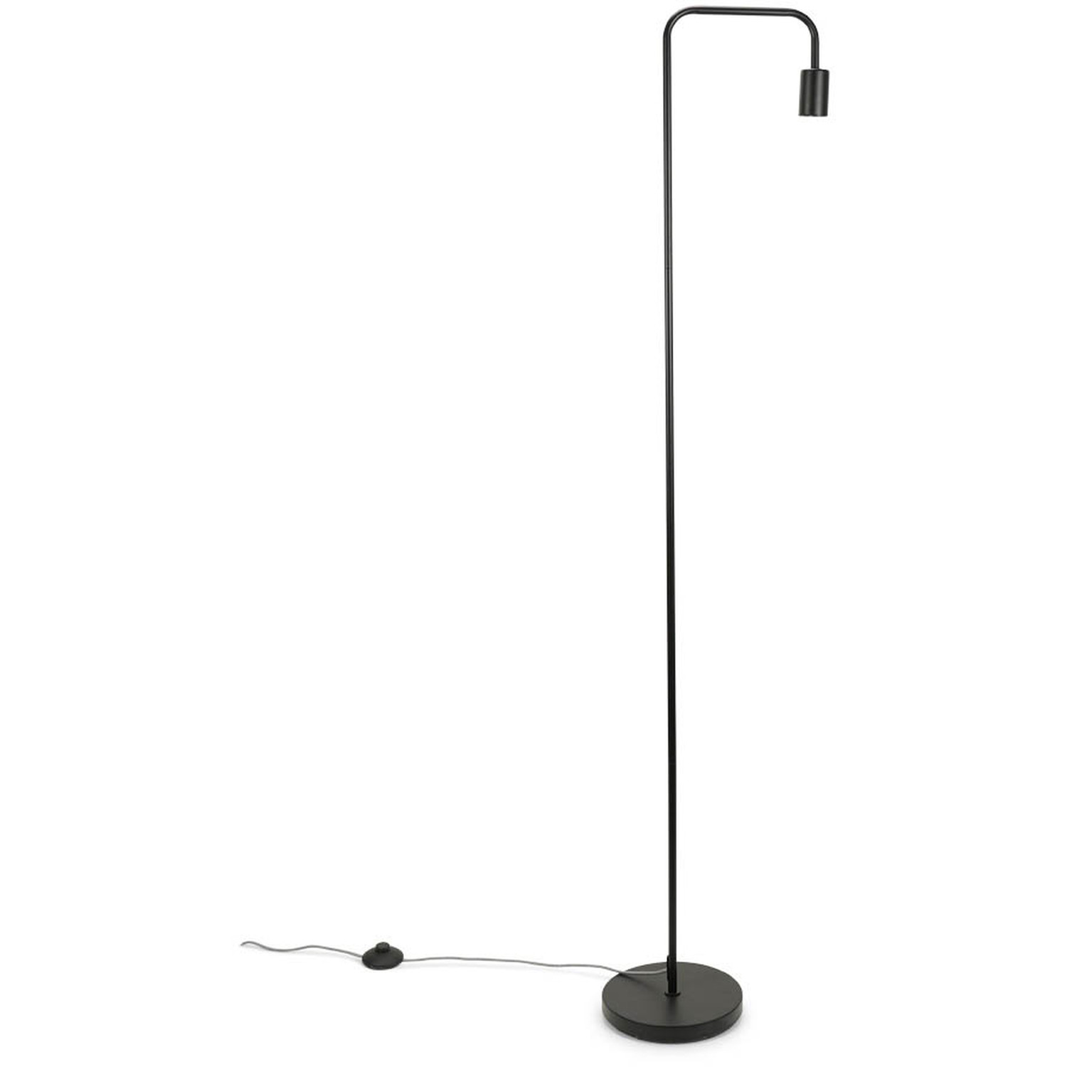 Bronx Curved Stem Floor Lamp - Black