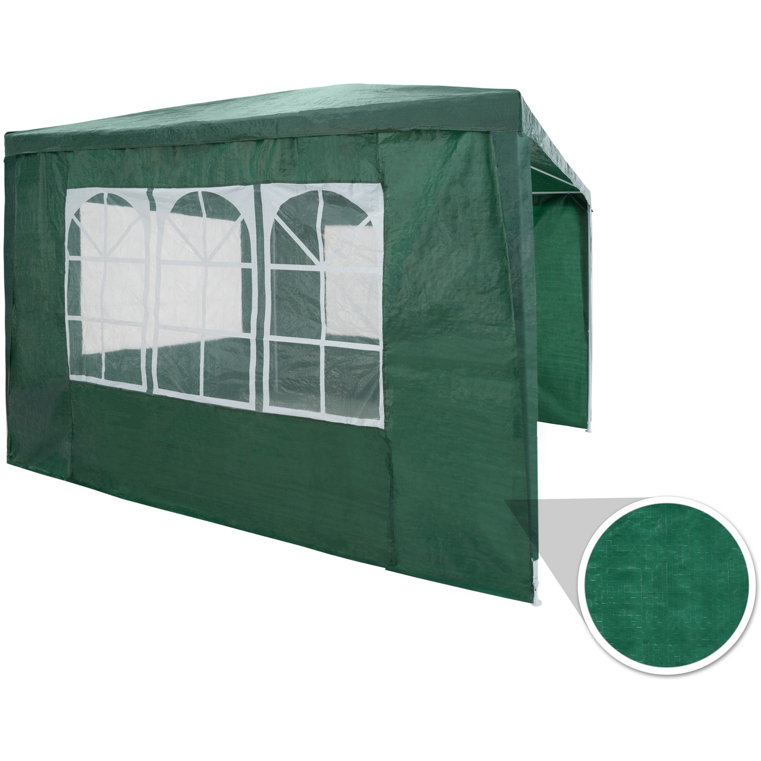 Gazebo Baraban 3x3m With 3 Side Panels - Green