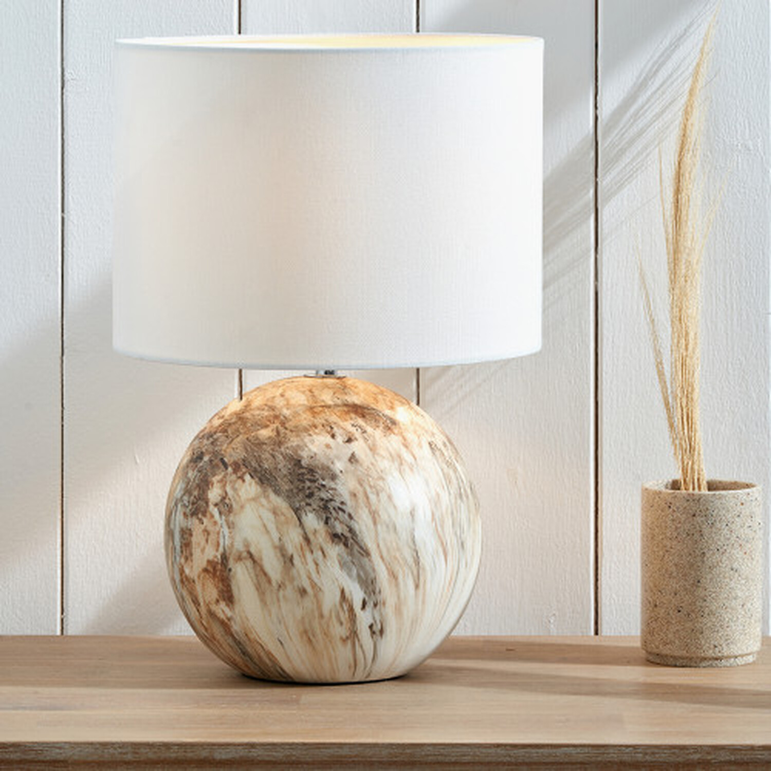 Image of Natural Stone Effect Ceramic Table Lamp&hellip;