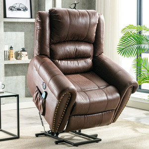Large PU Faux Leather Power Lift Recliner Chair with Massage and Heat