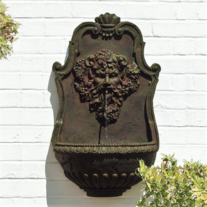 Zeus Garden Wall Mounted Water Fountain with LED Lights