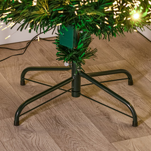 Green / 4ft Fibre Optic Green Christmas Tree with Warm White LED Lights shot 6039330
