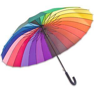 Multicolour 24 Rib Wind-Resistant Umbrella