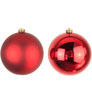 Red Bauble Set Shiny and Matte