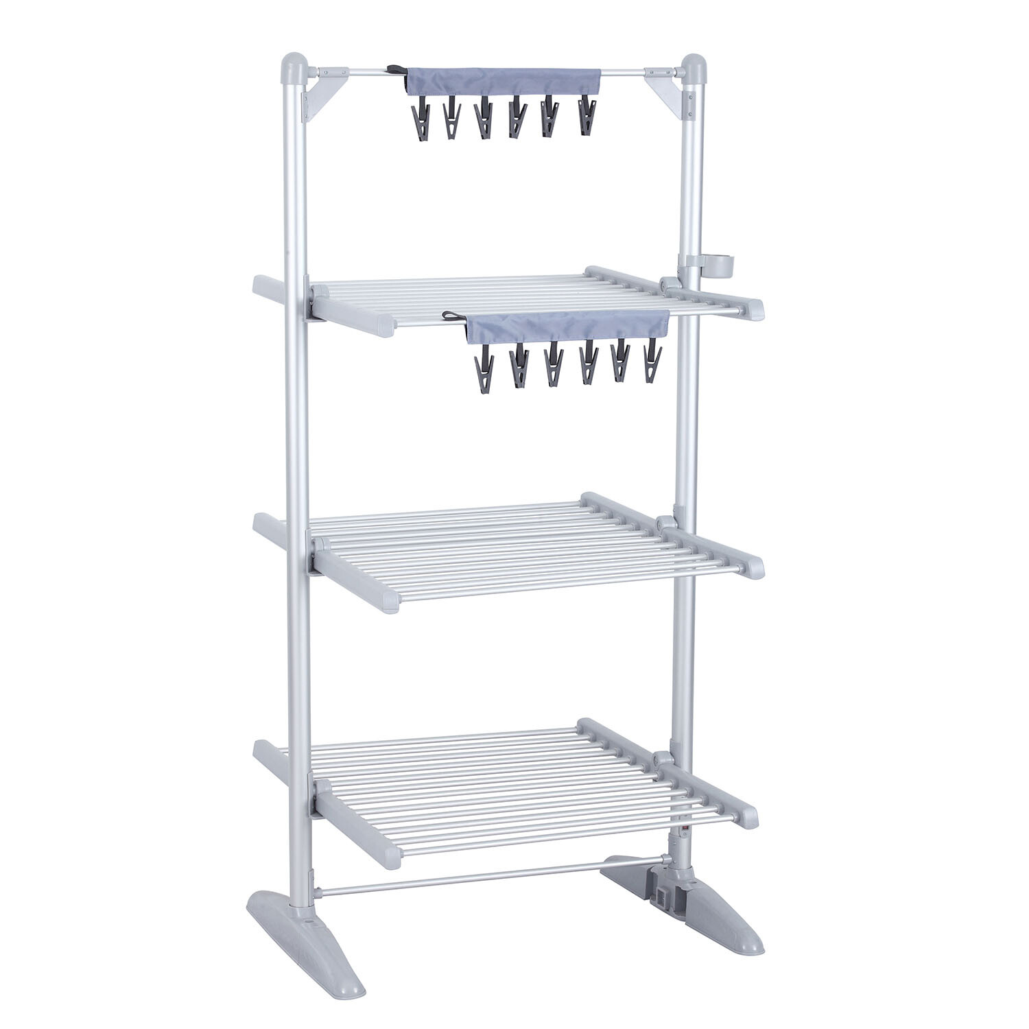 Pack of 2 Indoor Airer 6 Peg Attachment - Silver