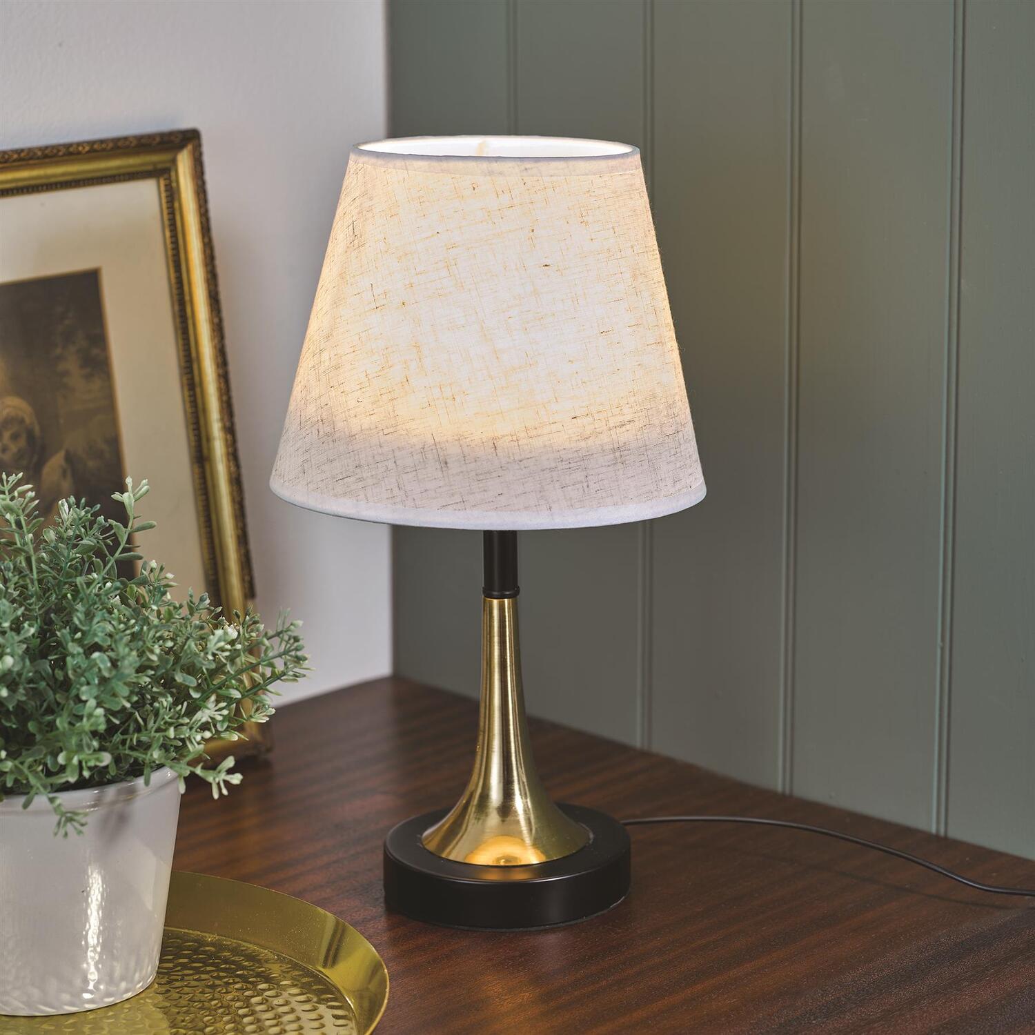Amelia USB Powered Table Lamp - Linen