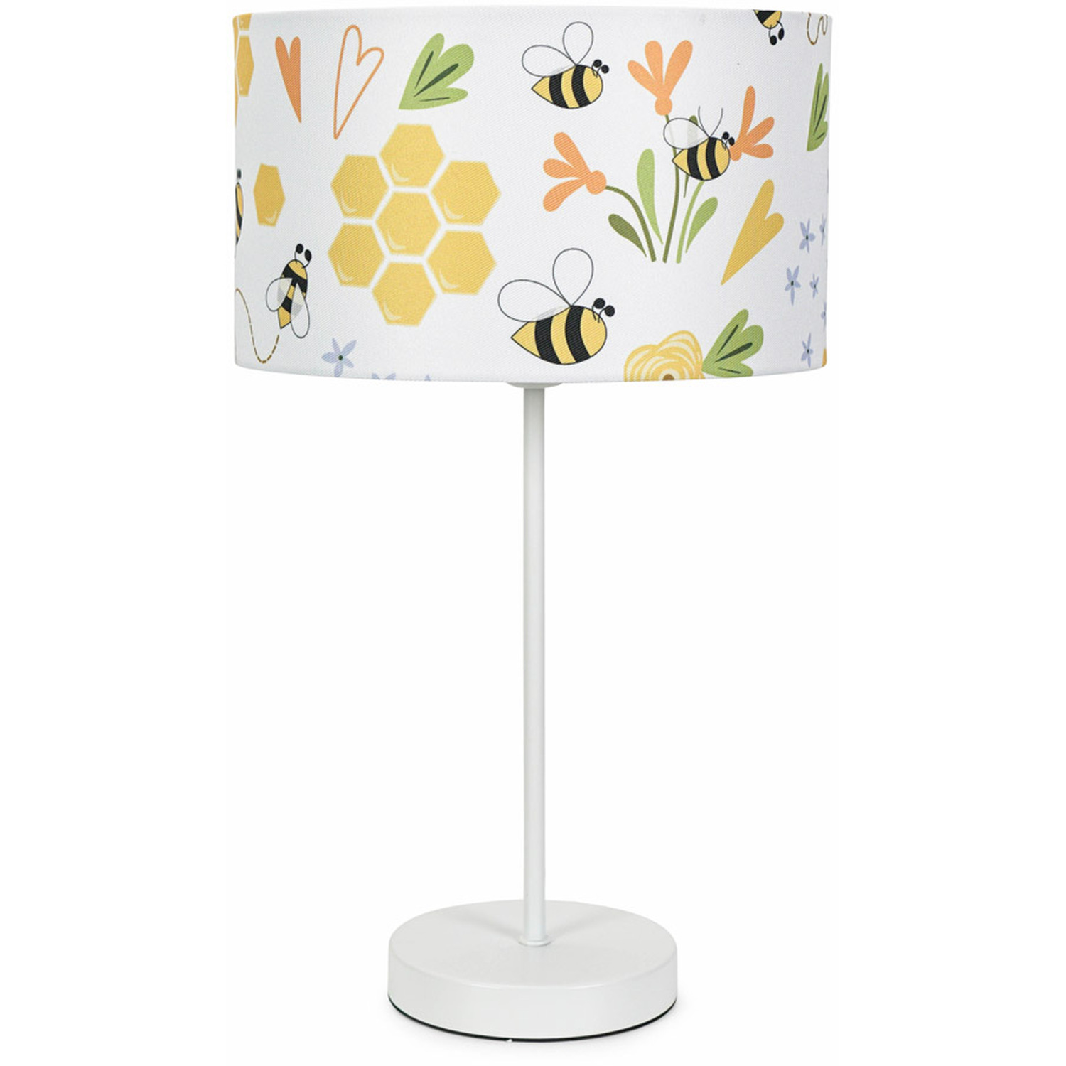 Charlie White Table Lamp Bee Shade - White / Bulb Included