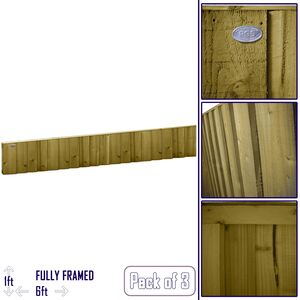 Premier Flat Top Feather Edge Fully Framed Garden Fence Panels