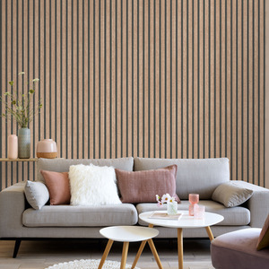 Acoustic Panel Wood Slat Realistic Wallpaper