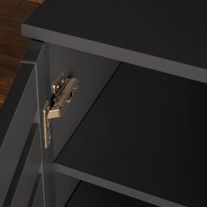 Black Home Source Oslo 2 Door Shoe Storage Cabinet Unit shot 7317576