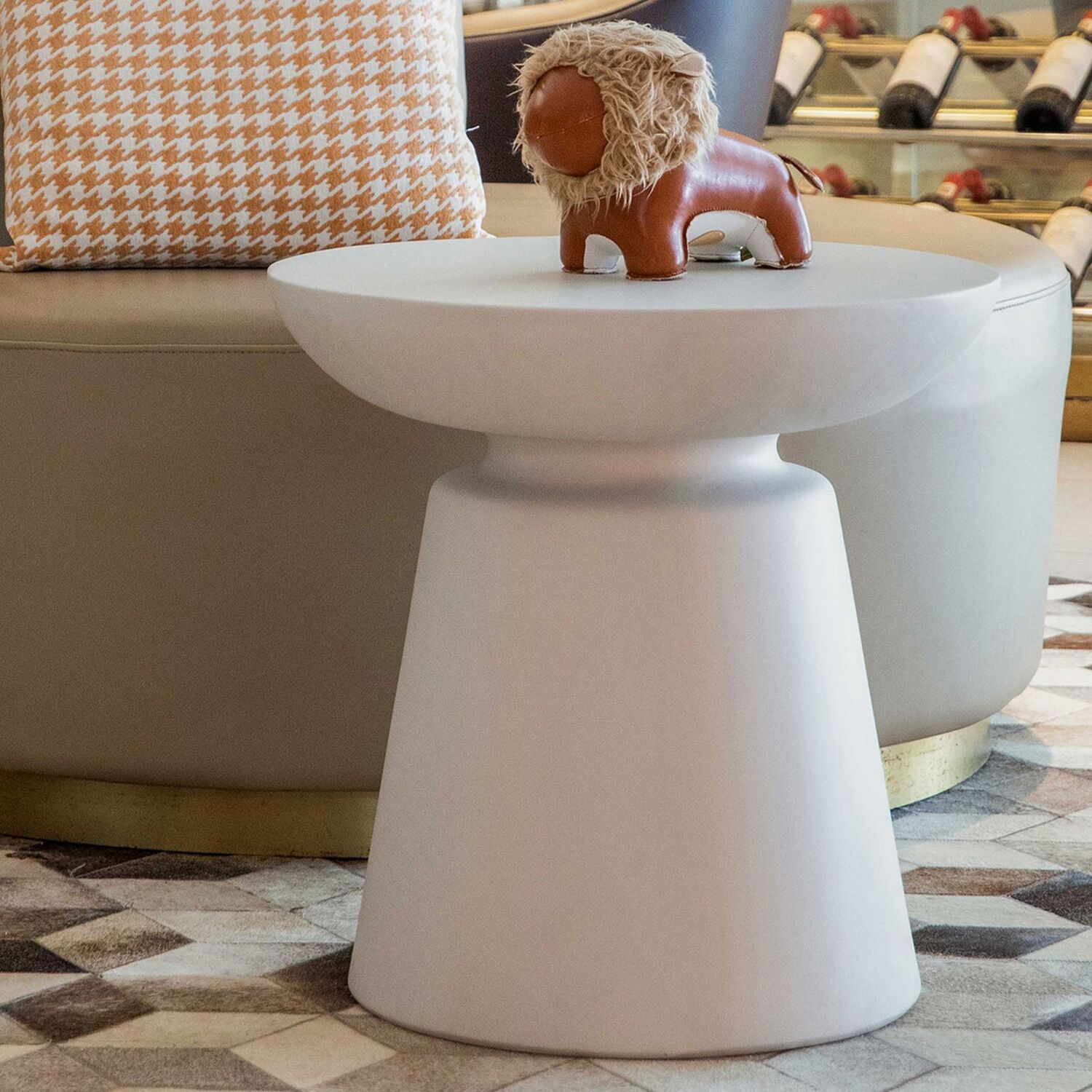 Kylix Grc Side Table - Cream White