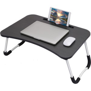 Foldable Laptop Tray Desk Table With Cup Slot
