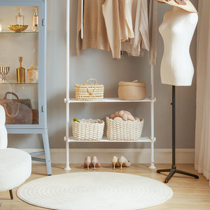 White Adjustable Clothes Shelf System shot 7754299