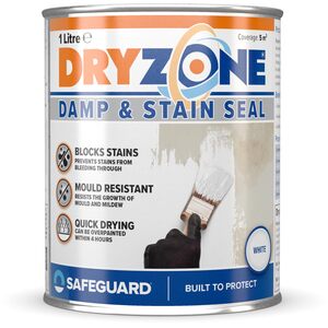 Dryzone Damp Seal Stain Paint White 1 Litre