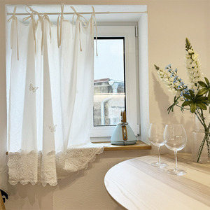 Pure Cotton Tie-Up Cafe Curtain