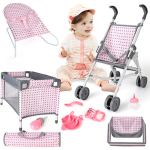 5 in 1 Baby Doll Pretend Accessories Play Set