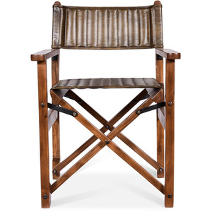 Genuine Leather Folding Dining Chair