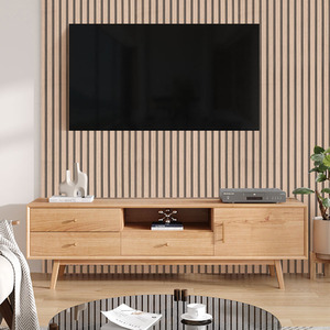 Self Adhesive Wood Effect PVC Stripe Wallpaper
