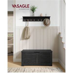 Black VASAGLE Chest, Bench, Blanket Box with 2 Safety Hinges, Shoe Bench shot 9302005
