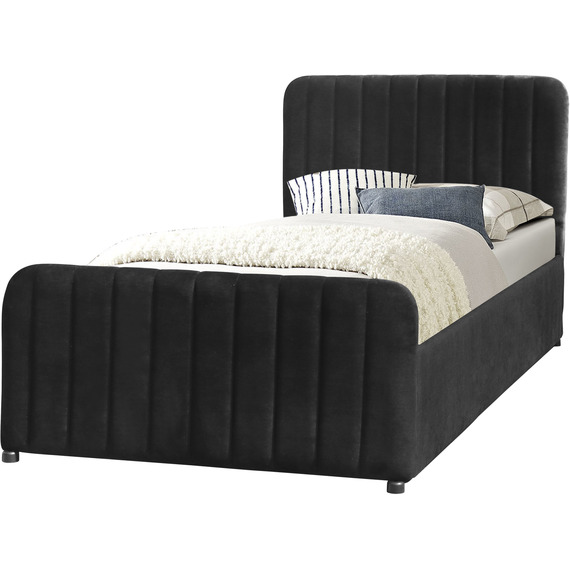 Gas Lift Ottoman Brushed Velvet Bedframe 