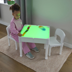 Kids Light Up Table and Two Chairs Set