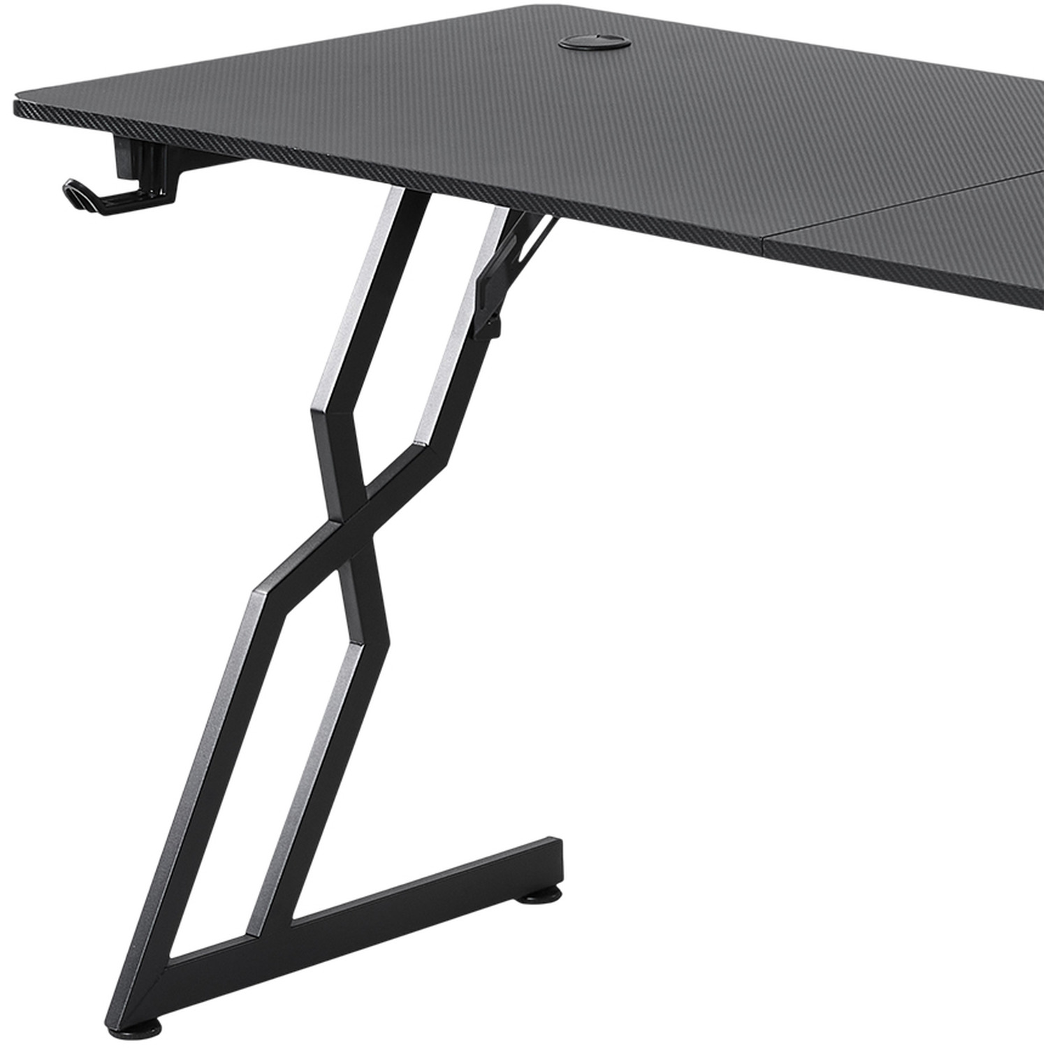 Gaming Desk With Rgb Lights - Black 140cm