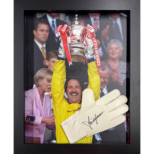 David Seaman Signed and Framed Arsenal Glove