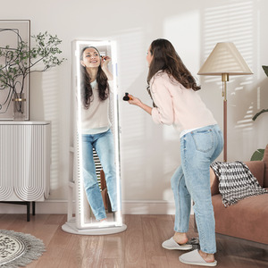 HOMCOM 360 degree Swivel Jewellery Cabinet, Full Length Mirror