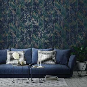 Zarci Geometric Marble Effect Wallpaper