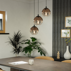 Eglo Ariscani 1 Copper Ombre Effect Glass 3 Light Pendant