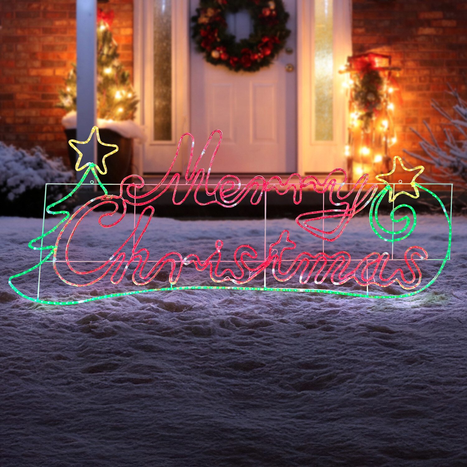 Merry Christmas Festive Rope Light - Multicolour