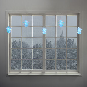 50 LED Snowman Iridescent Curtain Light