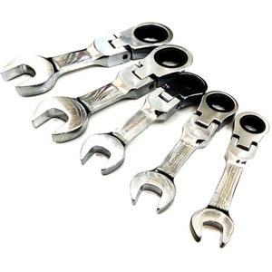 5Pc Flexi Stubby Ratchet Spanner Set